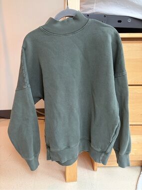 Aritzia TNA Mock Neck Pullover Sweater - Olive